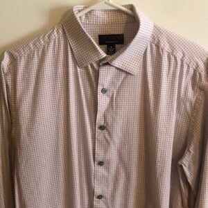 Men’s Alfani Designer Dress Button Down Shirt Medium (M)